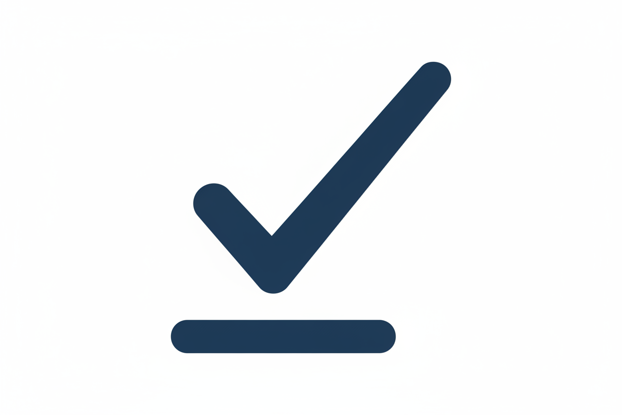 a dark navy blue tick